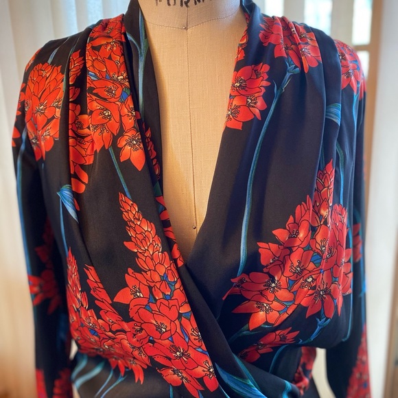 ZARA - Floral print blouse bodysuit - Picture 3 of 4